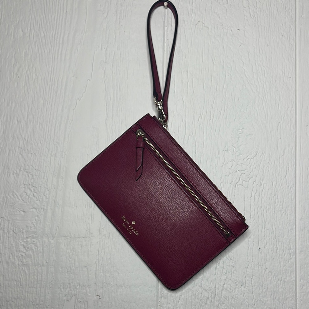 Kate Spade Burgundy Wristlet NWOT